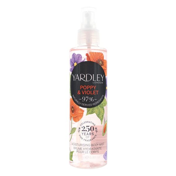 Yardley London Poppy and Violet Fragrance Mist 200ml