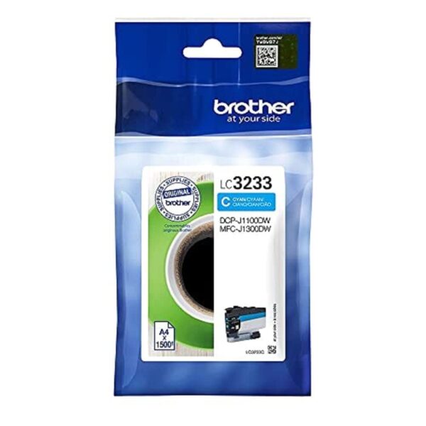 BROTHER LC-3233C Inkjet Cartridge, Cyan, Single Pack, Super High Yield, Includes 1 x Inkjet Cartridge, Genuine Supplies