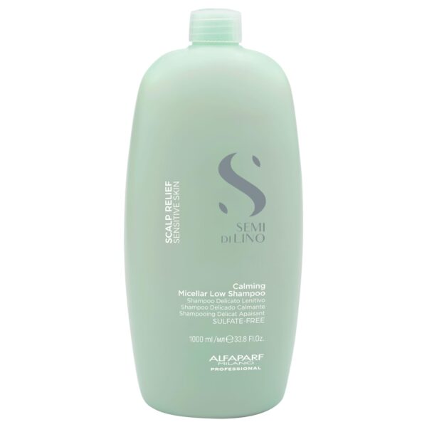 Alfaparf Milano Semi di Lino Scalp Relief Calming Micellar Low Shampoo, 1 L,8022297096636