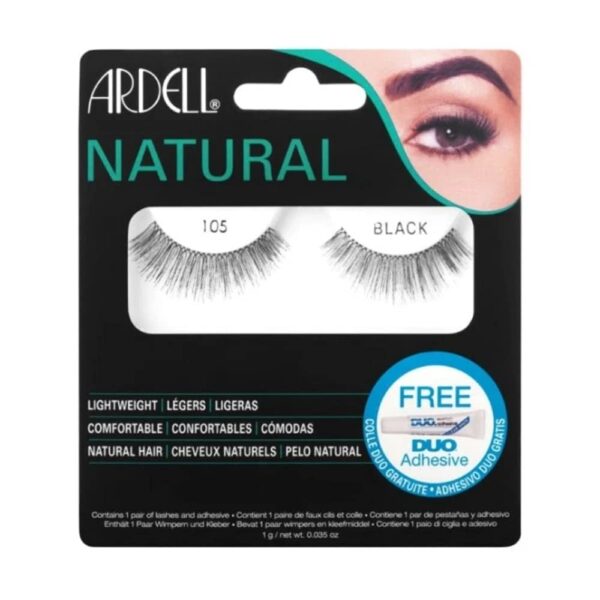 Ardell False Lashes Natural Strip Lashes, 105 Black