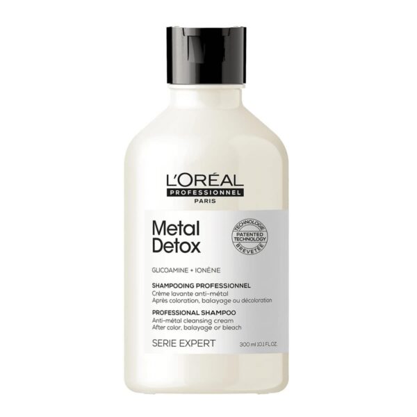 L’Oréal Professionnel Metal Detox Shampoo, Protects Coloured Hair From Damage, For Smooth, Strong and Shiny Looking Hair, Rich & Creamy Texture, Serie Expert, 300 ml