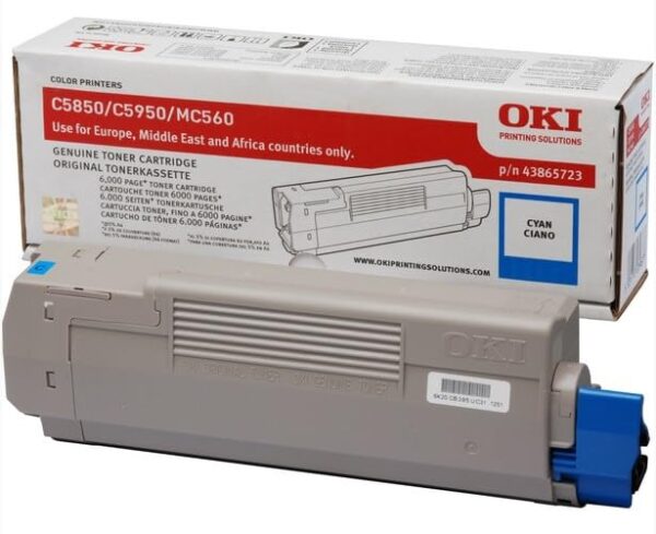 OKI 43865723 Toner Cartridge 1 Piece Original Cyan