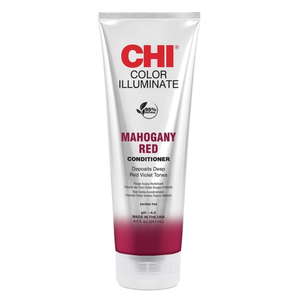 CHI Ionic Color Illuminate Conditioner, Mahogany Red, Color Enhancing Conditioner, 251 ml