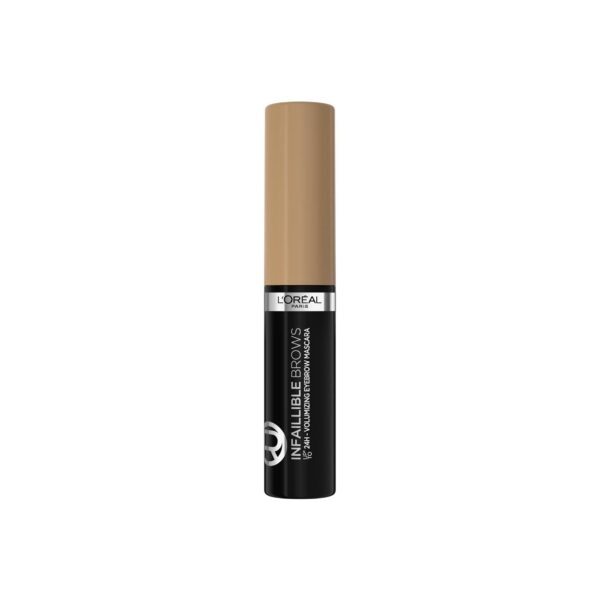 L'Oréal Paris Volumising Brow Mascara, Longwear Brow Gel for Fuller Looking Eyebrows, Up To 24 Hours Wear, Water Resistant, Infallible Brows, 5 ml, Shade: 7.0 Blonde