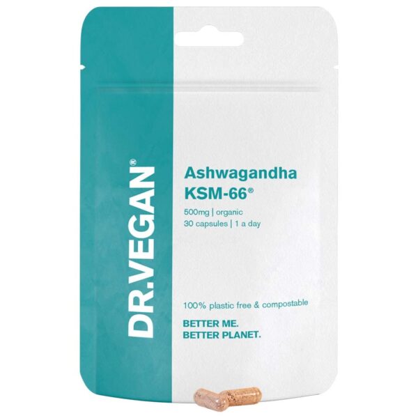 DR.VEGAN Daily Ashwagandha KSM-66 | 500mg | Ashwagandha Root | 30 Capsules | One-A-Day