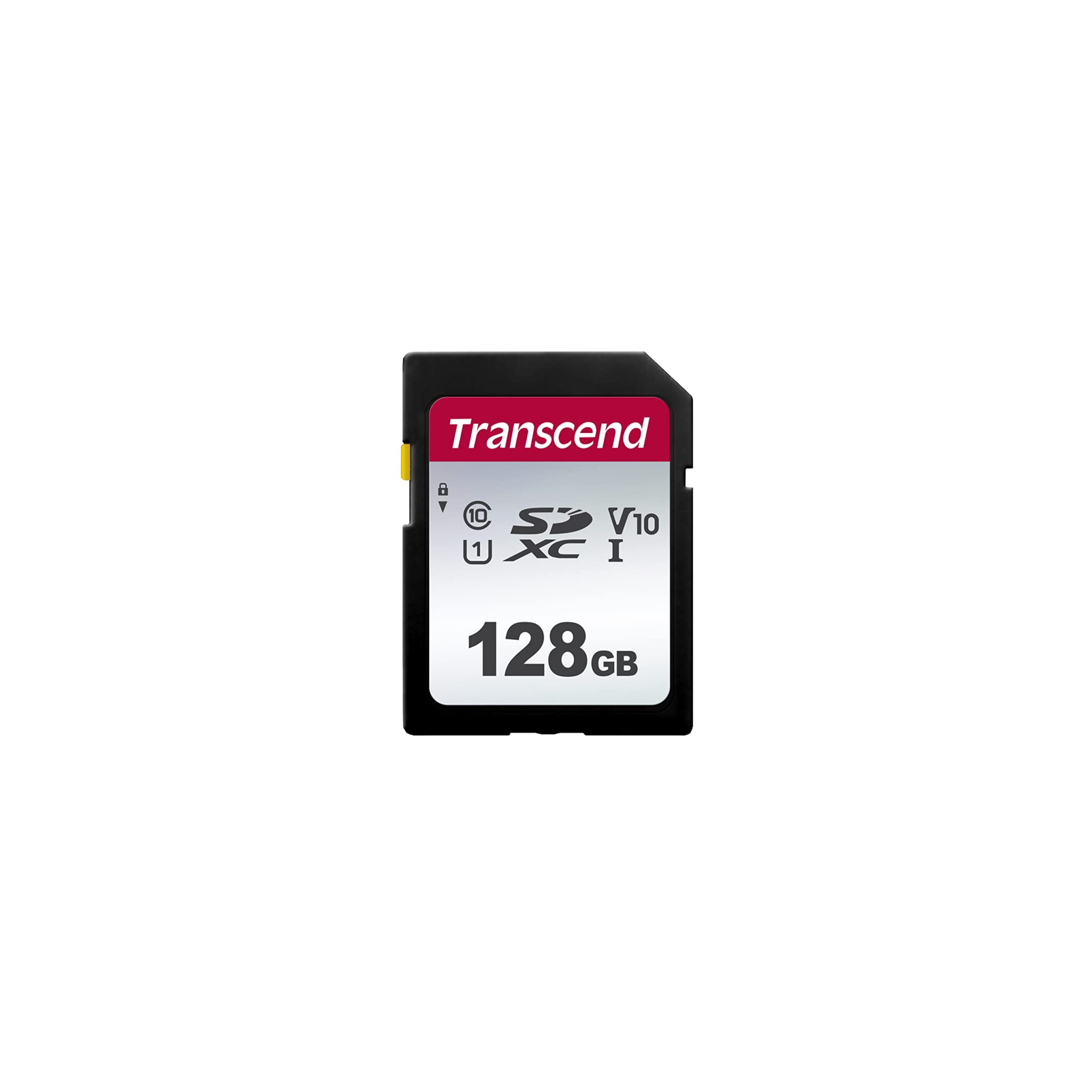 Transcend 128GB SDXC 300S Memory Card UHS- I, C10, U3, V30, 4K, Full HD, Up to 95/40 MB/s (Ideal for Digital Cameras) TS128GSDC300S