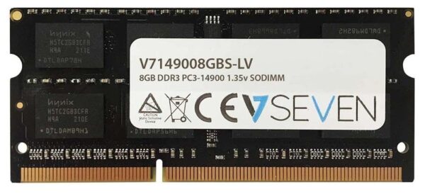 V7 V7149008GBS-LV V7 8GB DDR3 PC3-14900 - 1866mhz 1.35V SO DIMM Notebook Memory Module - V7149008GBS-LV