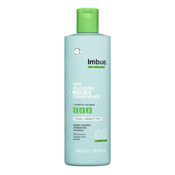 Imbue Coil Rejoicing Leave In Conditioner - Vegan and Curly Girl Compliant, White