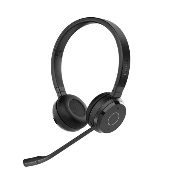 Jabra Evolve 65 TE wireless stereo headphones Microsoft Teams certified, 30m range, 12-hour battery, USB-A, dual connectivity - Black