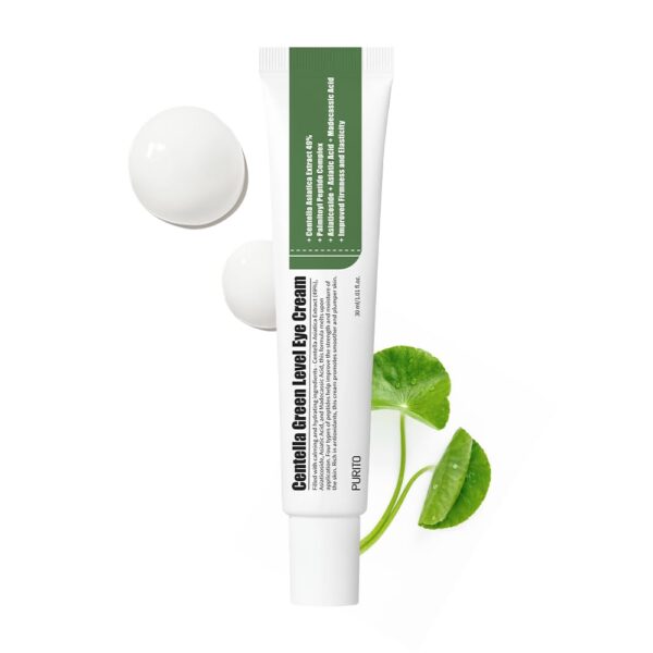 PURITO, Centella Green Level Eye Cream /1fl.oz/Dark Circles/Around Eyes/Wrinkles/Puffiness that Reduces Eye Bags, Fine Lines