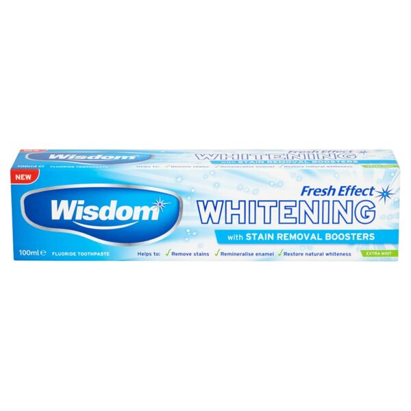 Wisdom Fluoride Toothpaste Fresh Effect Whitening, Extra Mint, 100ml