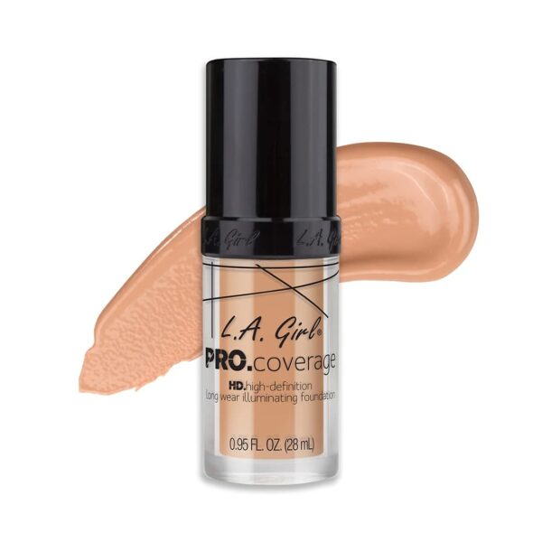 L.A. Girl Pro Coverage Liquid Foundation, GLM643 Porcelain, 0.95 Fluid Ounce