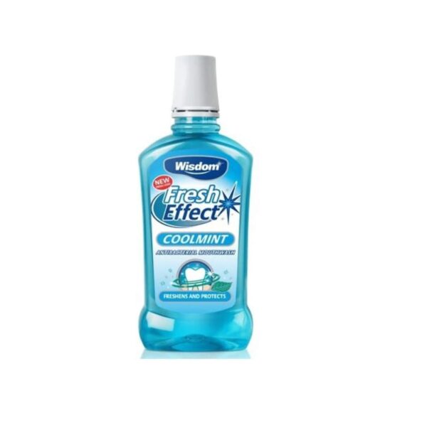 Wisdom Fresh Effect Coolmint Antibacterial Mouthwash, 500ml