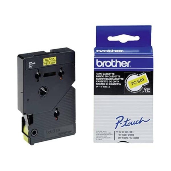 Brother TC601 - BRO BLK/YELL 12MM