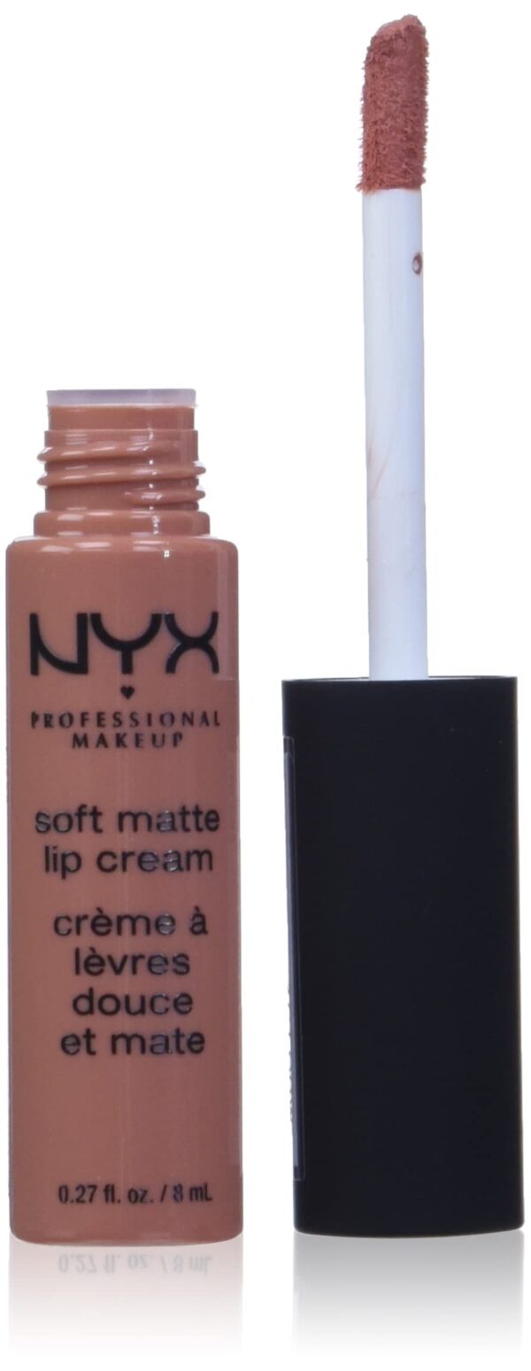 NYX Professional Makeup Soft Matte Lip Cream, Creamy and Matte Finish, Highly Pigmented Colour, Long Lasting, Vegan Formula, Shade: Stockholm