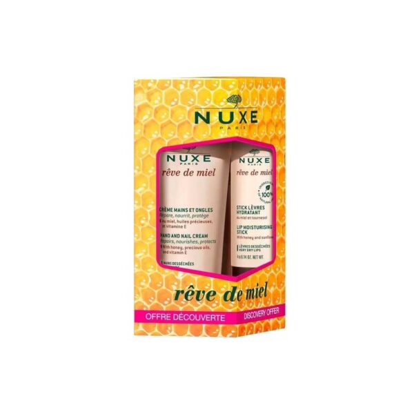 Nuxe Rêve de Miel Hand and Nail Cream 30ml + Lip Moisturizing Stick 4g