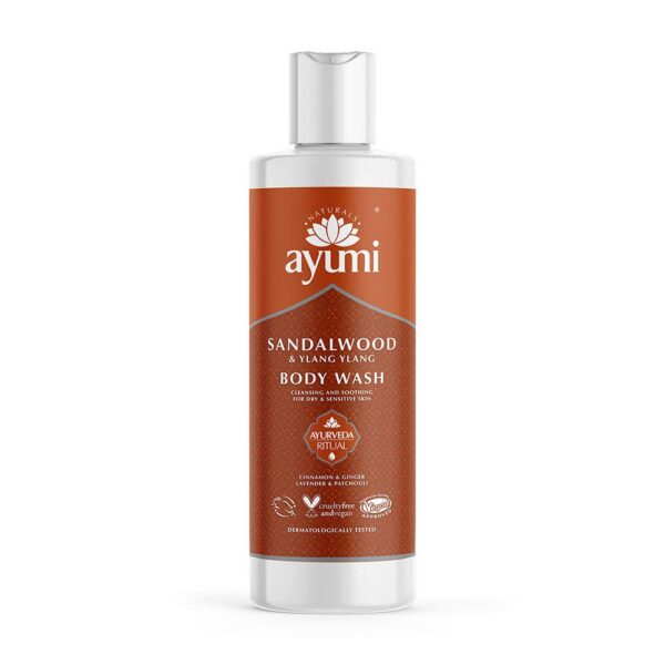 Ayumi Sandalwood & Ylang Ylang Body Wash, Gently Cleanses the Skin Without Stripping Away Hydration, Full of Essential Oils For Soft Skin - 1 x 250ml