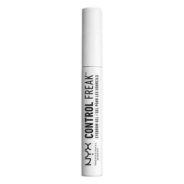 NYX Professional Makeup Control Freak Eyebrow Gel, Clear Brow Setter and Clear Mascara, Tames Brows and Sets Colour, Non-Sticky and Non-Flaking, 10 ml