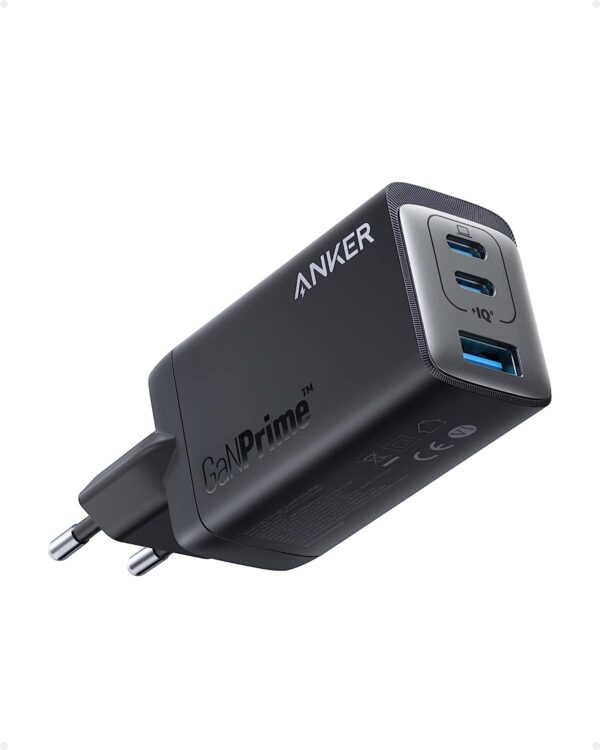 Anker USB C Charger, Anker 735 Charger (GaNPrime 65W), 3-Port Fast and Compact Charger for MacBook Pro/Air, iPad Pro, Galaxy S22/S21, Note 20/10+, iPhone 13/Pro, Pixel, etc.