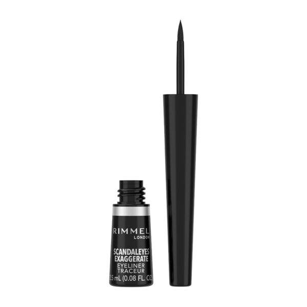 Rimmel London Scandaleyes Exaggerate Delineatore Occhi Liquido Matte, 2.5 ml, Nero (001 Black)