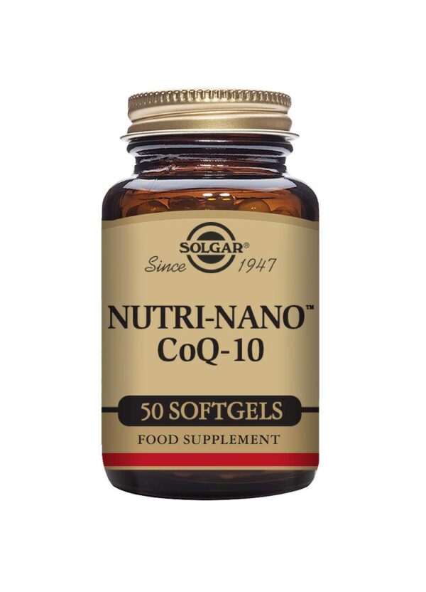 Solgar Nutri-Nano CoQ-10 3.1x Softgels - Pack of 50 - For Over 50s - Helps Reduce Ageing of Skin, Hair and Nails - Gluten Free