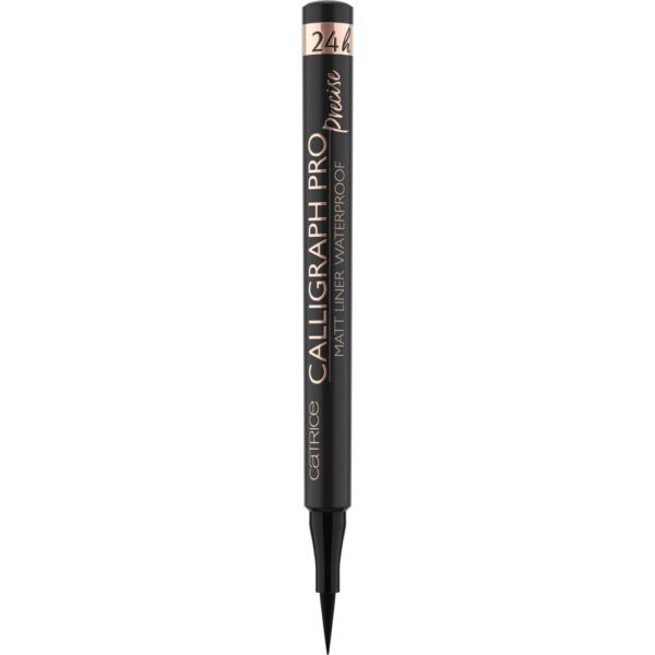 Catrice Calligraph Pro Precise 24h Matte Liner Waterproof, Eyeliner, No. 010, Black, Long-Lasting, Defining, Vegan, Waterproof, No Microplastic Particles, No Perfume, Pack of 1 (1.2 ml)