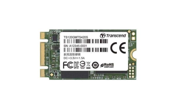 Transcend MTS420S 120 GB M.2 2242 SATA III 6 Gb/s Internal Solid State Drive (SSD) 3D TLC NAND (TS120GMTS420S)