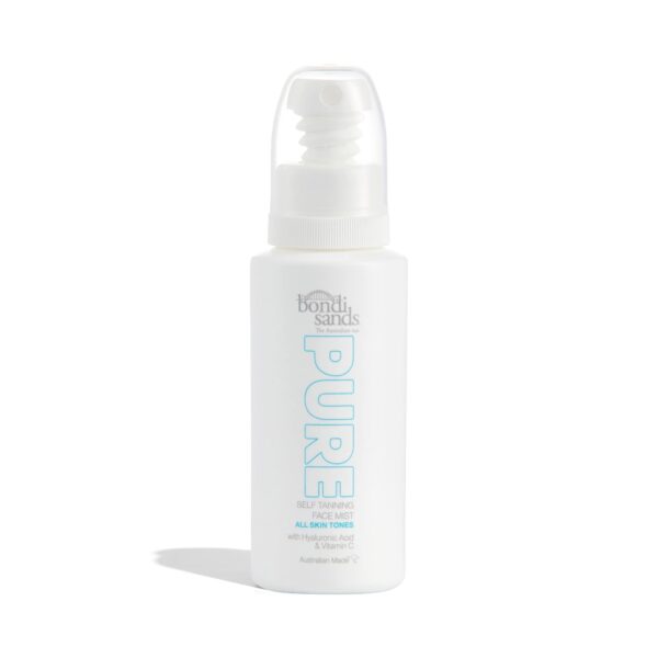 Bondi Sands PURE Self-Tanning Face Mist | Hydrating Lightweight Formula Gives a Natural Golden Glow, Enriched with Hyaluronic Acid, Vitamin C, and Vitamin E, Vegan + Cruelty Free | 70 mL/2.36 Oz