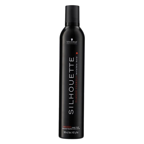 Schwarzkopf Professional Silhouette Super Hold Hair Mousse For Hair Styling Without Overburdening Strong Invisible Long Lasting Hold Quick Drying Non Sticky Super Shine 500 ml