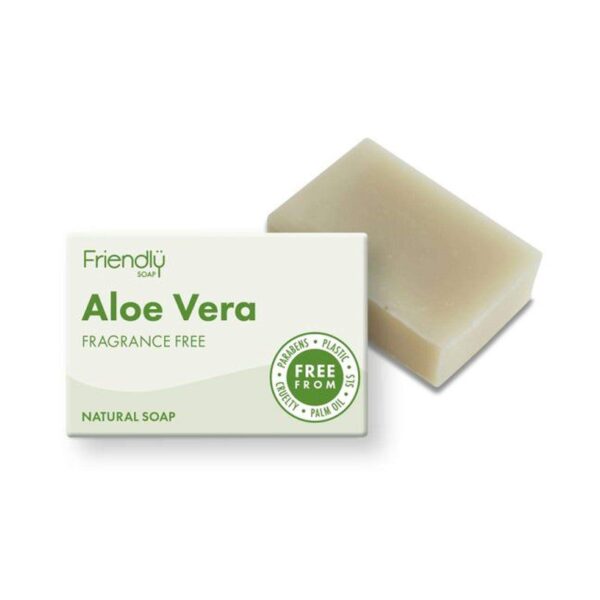 Friendly Soap Handmade Natural Aloe Vera Soap - Gentle, Sensitive, Nourishing 95g