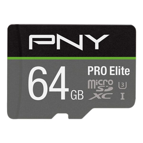 PNY Pro Elite microSDXC card 64GB Class 10 UHS-I U3 100MB/s A1 V30