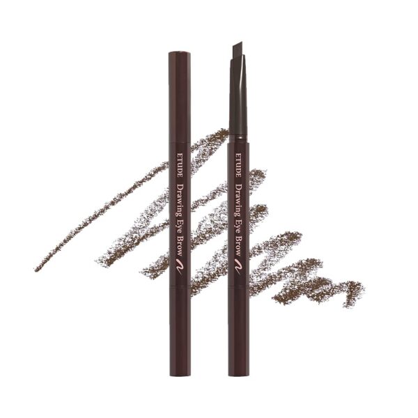 Etude House Drawing Eye Brow 0.25g #1 Dark Brown 21AD | Long-Lasting Eyebrow Pencil for Soft Textured Natural Daily Look Eyebrow Makeup | K-beauty