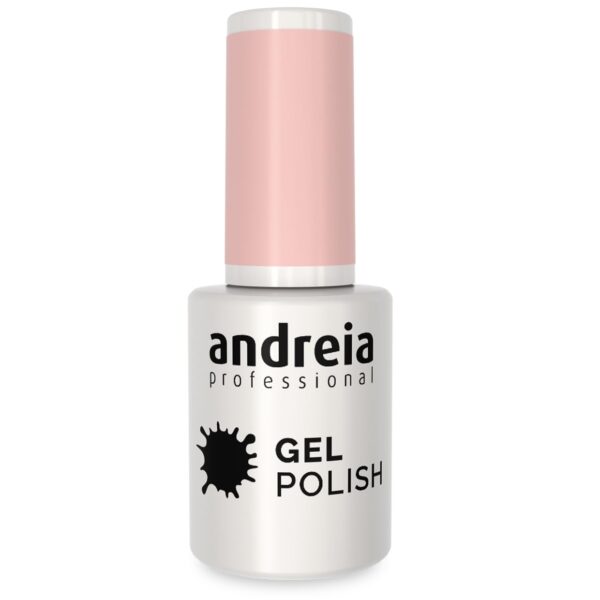 Andreia Semi-Permanent Nail Gel Polish for UV/LED Lamp - Intense Shine and 4 weeks Lasting French Manicure Nail Gel Varnish - Colour 209 Translucent Pink - Shades of Soft Pink and Red - 10.5 ml