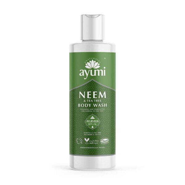 Ayumi Neem & Tea Tree Body Wash, Moisturises & Gently Cleanses the Skin, With a Blend of Bearberry & Nettle to Leave Skin Feeling Fresh & Healthy - 1 x 250ml