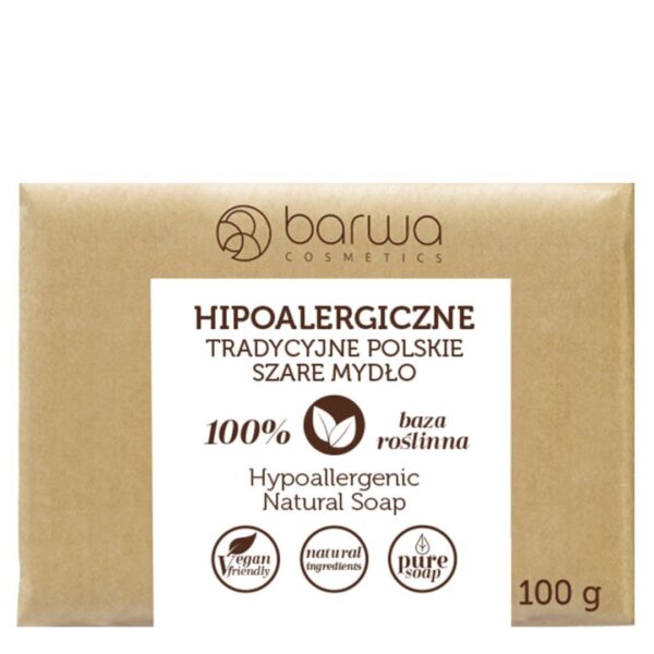 Barwa Traditional Polish Gray Soap Bar Natural Hypoallergenic Szare Mydlo 100g