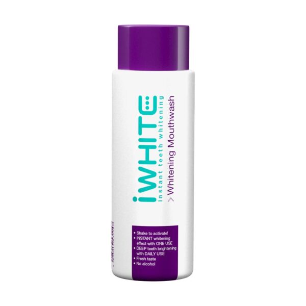 iWhite Daily Care Mouthwash with Fluoride, 500 ml - Instant Whitening - Cleans, Whitens and Strengthens - Gum Care and Bad Breath Treatment - Helps Treat Gum Disease and Restore Enamel - Alcohol Free