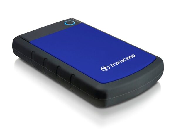 Transcend 2 TB Rugged Portable Hard Drive - Shock Resistant USB 3.1 Gen 1 StoreJet Navy Blue - TS2TSJ25H3B