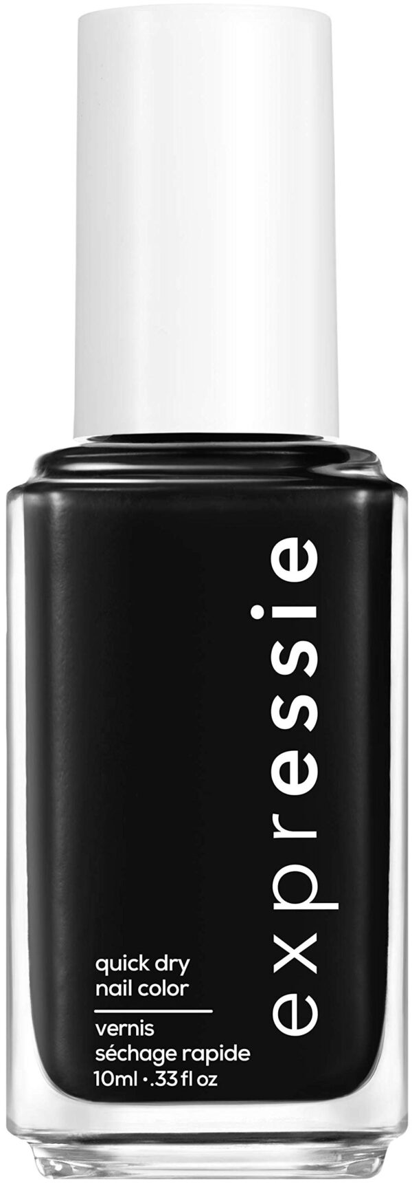 Essie ExprEssie Quick Dry Formula, Black Grey Nail Polish 380 Now Or Never