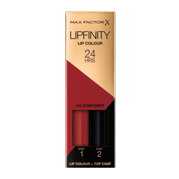 Max Factor Lipfinity Long-Lasting Two Step Lipstick - 115 Confident, 4.2 g