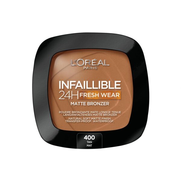 L'Oréal Paris Soft Matte Bronzer, Longwear, Matte Finish, Waterproof and Transfer-proof, Infallible 24H, 400