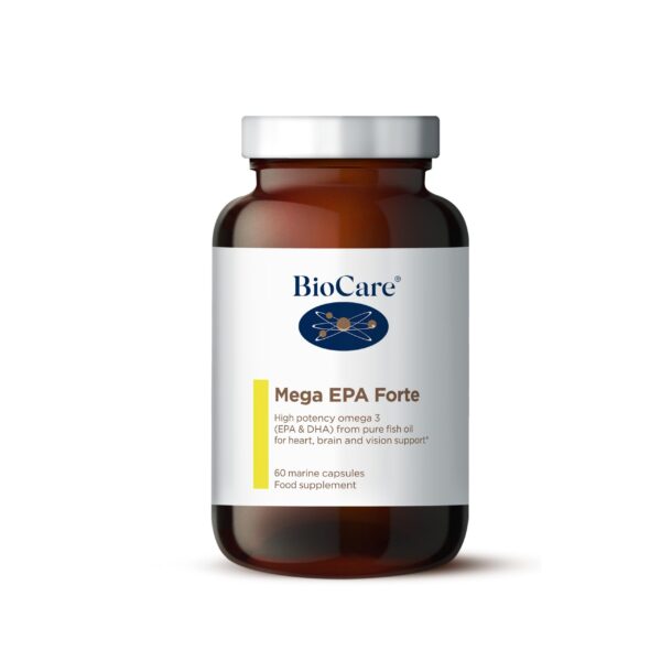 BioCare Mega EPA Forte (Omega-3 Fish Oil) | Heart, Brain & Vision Support - 60 Capsules