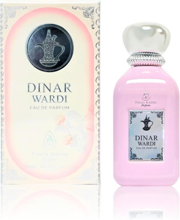 Dinar Wardi 100ml Eau De Parfum- Long-lasting Perfume for Women- Soft Musky Floral Vanilla Perfume Spray