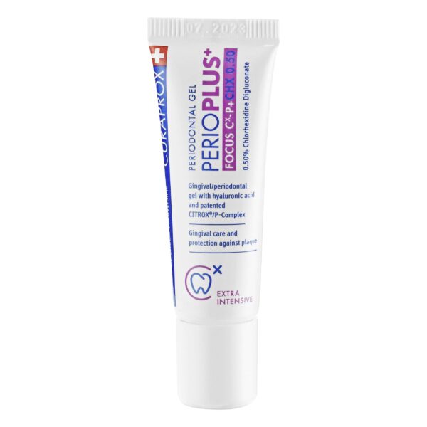 Curaprox PerioPlus+ Focus Gel, 10ml - Oral Gel for Gum Disease Treatment & Enamel Repair.