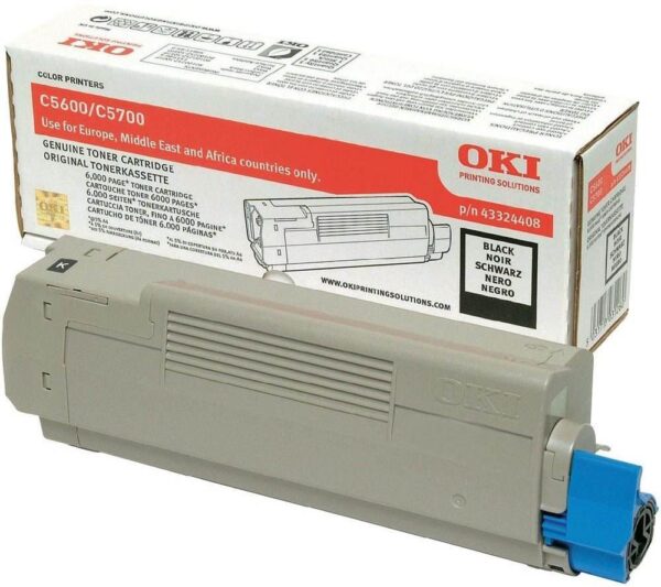 Oki 43324408 - C56/5700 BLACK TONER 6K (2K PAGES)