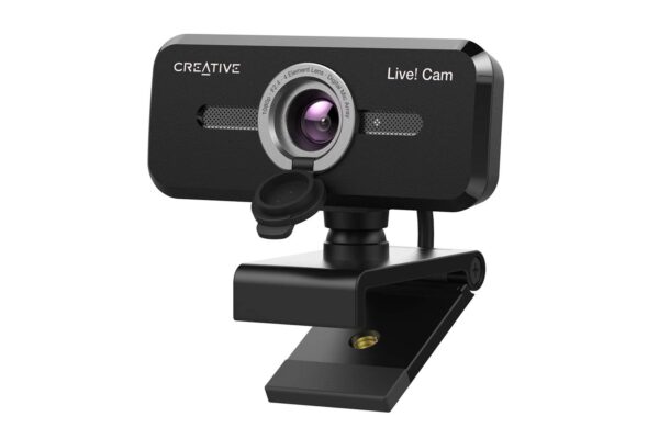 CREATIVE Live! Cam Sync 1080p V2 Full HD Wide Angle USB Webcam with Automatic Mute and Noise Cancelling for Video Calls, Improved Built-in Dual Microphone for Zoom, Skype