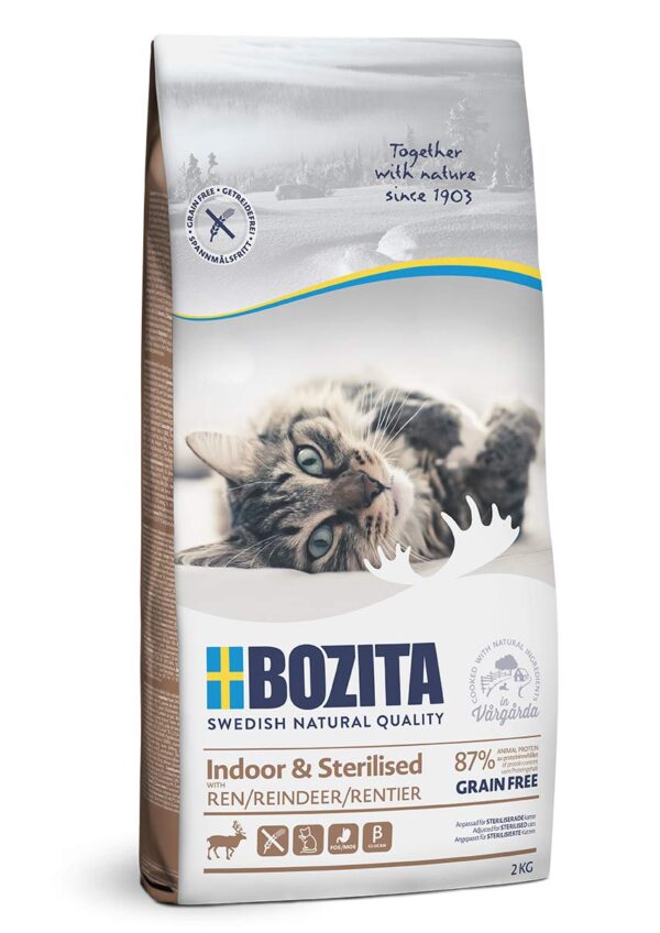 Bozita Indoor & Sterilised Grain free Reindeer 2kg