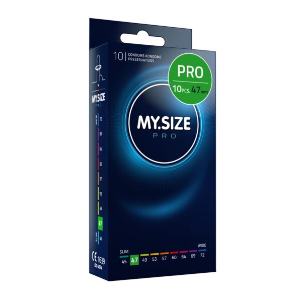 MY.SIZE PRO Condom Size 1, 47 mm, Tight Fit, 10 Condoms - Perfect fit and a Suitable Size for Everybody