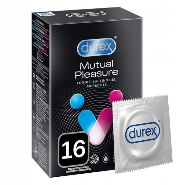 Durex Performax Intense Male Condoms with Benzocaine Inside, 16-Piece, (Pack of 1)