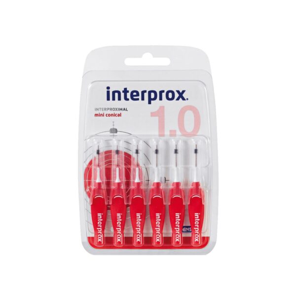 Interprox Interdental Brushes Red Miniconical 6 Pieces, pack of 3 (3x 6 pieces)