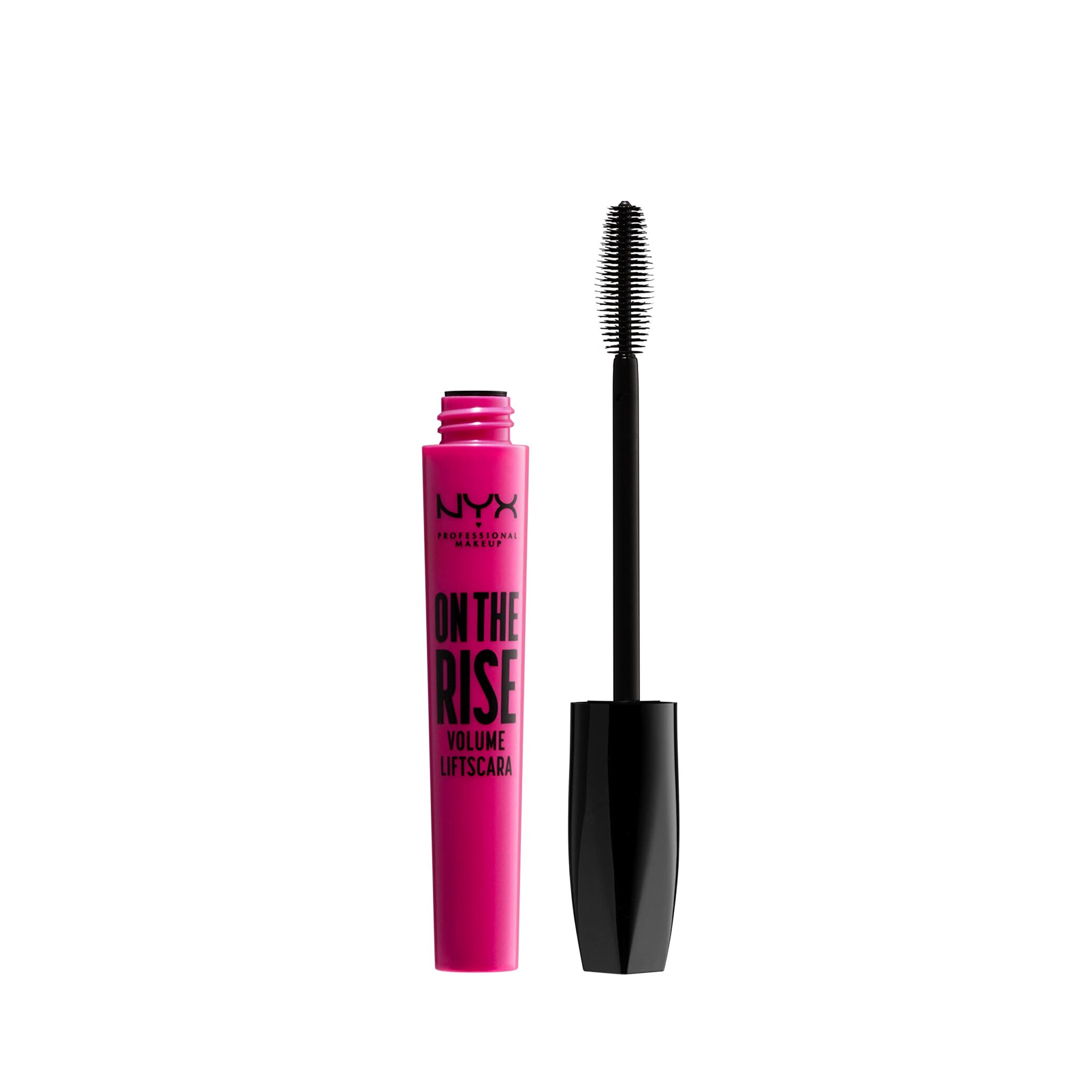 NYX Professional Makeup On The Rise Volume Liftscara, Instant Lifting & Volumising Mascara, Hourglass Elastomer Brush, 10 ml, Colour: Extreme Black